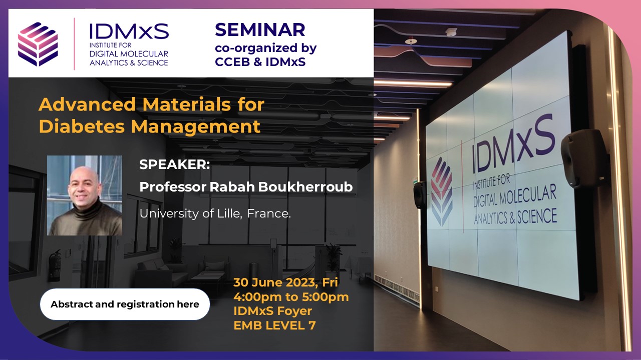 Seminar from Prof Rabah Boukherroub on 30 June