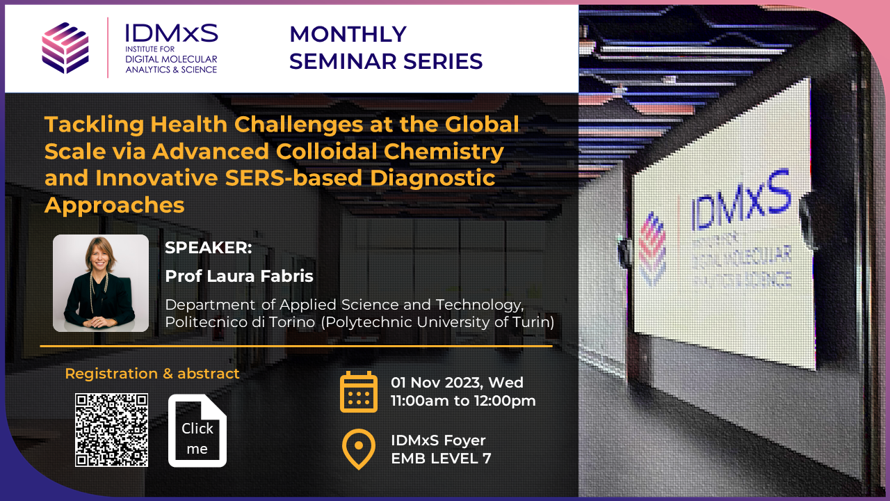 Seminar from Prof Laura Fabris on 1 November